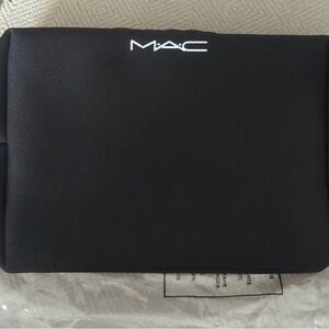 MAC Cosmetics Black Cosmetic Bag and beauty products